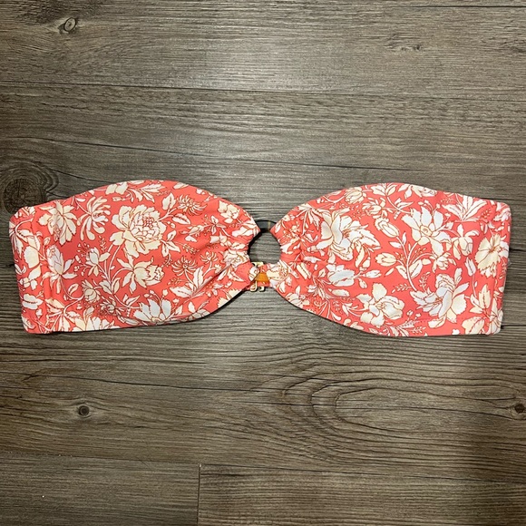 NWT J. Crew O-Ring Bandeau Bikini Top in Tossed Floral | Size Medium - Picture 3 of 8